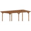 20' x 12' Outdoor Pergola, Wood Gazebo Grape Trellis with Stable Structure for Garden, Patio, Backyard, Deck