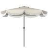 9FT Patio Umbrella, UPF 30+ Outdoor Market Umbrella with Crank, 8 Ribs, Push Button Tilt, Vented Patio Table Umbrella for Deck Backyard Lawn