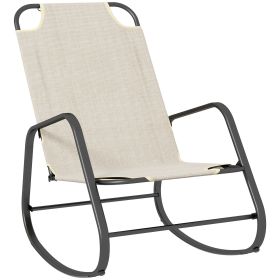 Rocking Chair for Serenity: Light Brown, Ideal for Both Indoor and Outdoor Use|