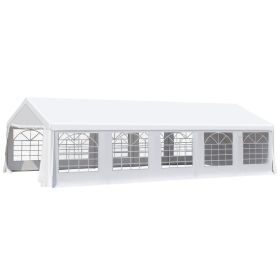 20x32ft Outdoor Party Tent Gazebo Canopy White Wedding Event with Removable Sidewalls