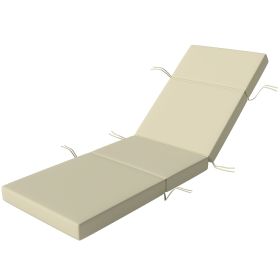 Chaise Lounge Cushion, 4" Thick Outdoor Lounge Chair Cushions with Ties for Patio, 26" x 80Ã¢â‚¬Â¯", Cream White
