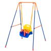 Swing Sets for Backyard, 3-in-1 Toddler Swing Set with 4 Sandbags, Foldable Metal Stand, Easy to Assemble, Swingset Indoor/Outdoor for Kids 3-6 Years