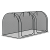 8' x 4' Crop Cage, Plant Protection Tent with Two Zippered Doors, Storage Bag and 4 Ground Stakes, for Garden, Yard, Lawn, Black