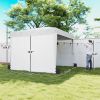10 x 10 ft Pop Up Canopy Tent with Sidewalls, UPF50+ Outdoor Portable Instant Canopy Shelter with Carry Bag, White