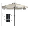 9FT Patio Umbrella, UPF 30+ Outdoor Market Umbrella with Crank, 8 Ribs, Push Button Tilt, Vented Patio Table Umbrella for Deck Backyard Lawn