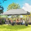 10 x 20 ft Pop Up Canopy Tent, Heavy Duty UPF50+ Outdoor Portable Instant Canopy Shelter with Wheeled Bag, White