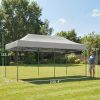 10 x 20 ft Pop Up Canopy Tent, Heavy Duty UPF50+ Outdoor Portable Instant Canopy Shelter with Wheeled Bag, White