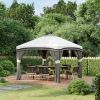 10x10 Pop Up Canopy, Netting, Foldable, Height Adjustable, Carry Bag, 4 Sand Bags, Gray