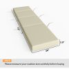 Chaise Lounge Cushion, 4" Thick Outdoor Lounge Chair Cushions with Ties for Patio, 26" x 80Ã¢â‚¬Â¯", Cream White