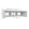 Freestanding Shade Tent 9.5x28 White with Carry Bag Weights for Outdoor Events Gatherings Easy Transport