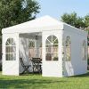 9.6 x 9.6 ft Pop Up Canopy Tent with Sidewalls, One Push Setup, UPF50+ Portable Instant Canopy Shelter, White