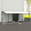 10' x 20' Outdoor Pergola Canopy, Metal Patio Canopy with Drainage Holes for Backyard, Garden, Cream White