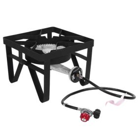 Ef41-54 Outdoor Furnace With Square Furnace 20W BTU Head Diameter 26cm With 1.2m Leather Pipe With 0-20psig High Pressure Valve (Option: Default)